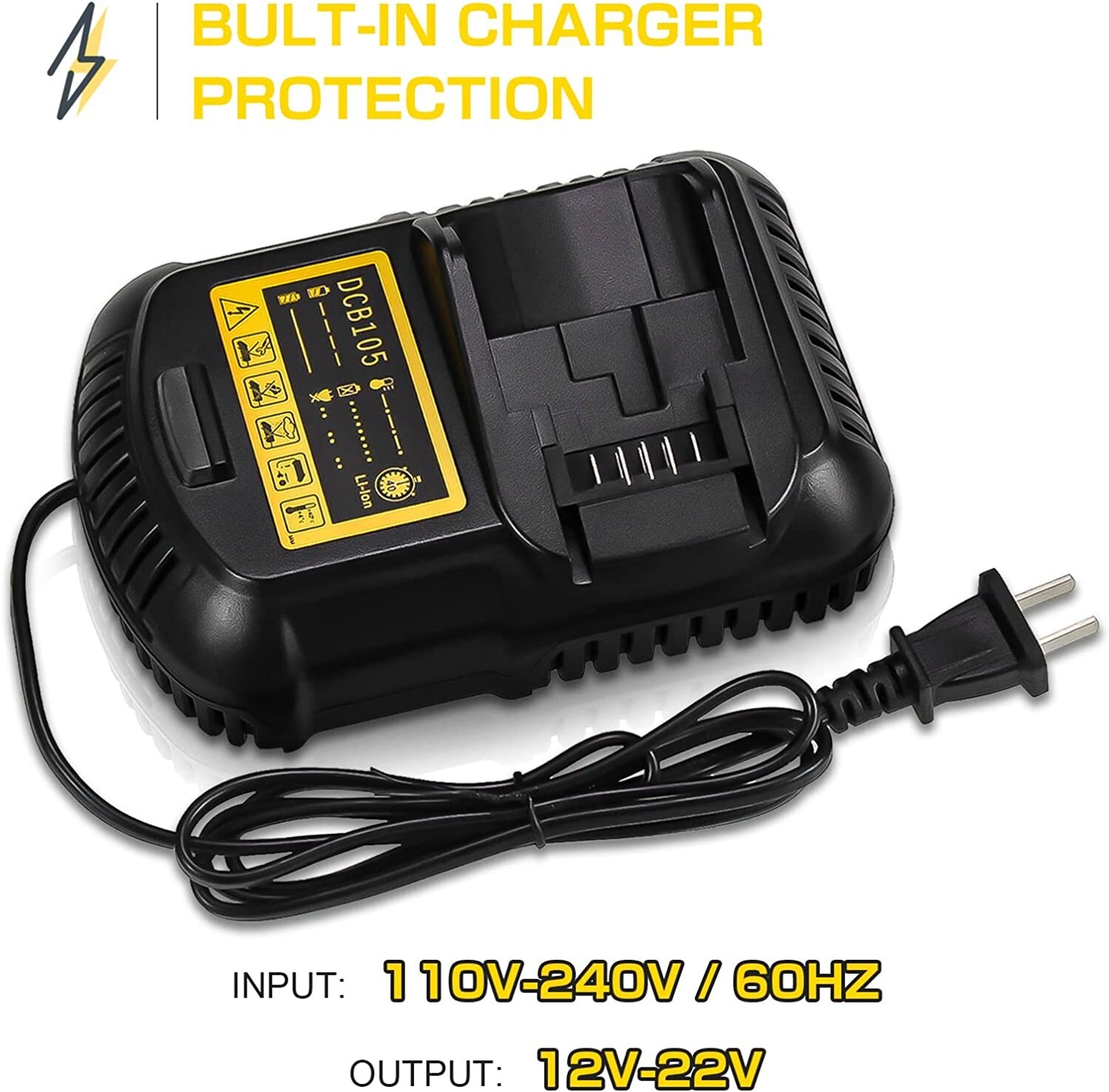 2PACK For DeWALT DCB210-2 20V MAX XR 10.0 AH Lithium-Ion Battery or Charger