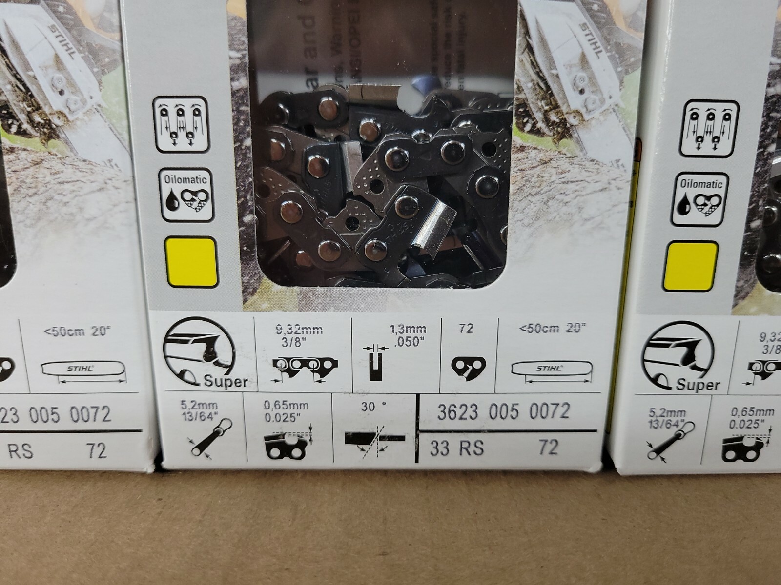 3-Pack – 20 INCH 3/8 x 72 SUPER CHAIN FAST CUTTING 20″ .050 33RS 3623 005 0072