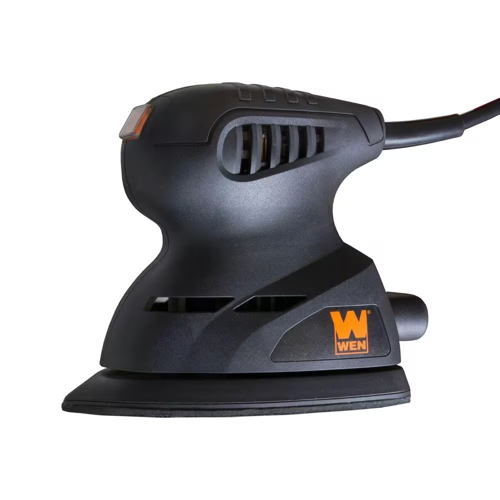 WEN Electric Detail Palm Sander 1 Amp 13500 OPM Hook Loop Dust Port Wood Sanding