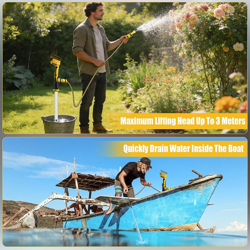 Brushless Cordless Stick Water Transfer Pump for Dewalt 20V Battery (No Battery)