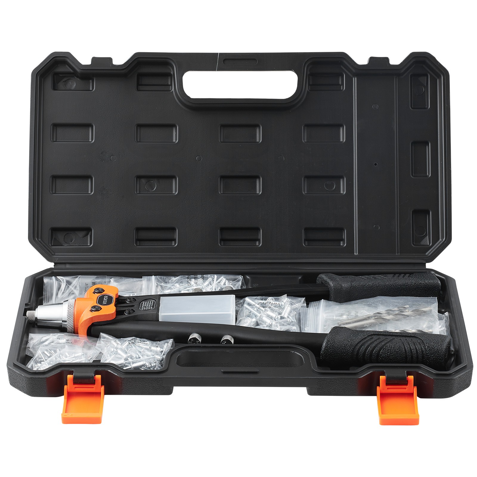 VEVOR Pop Rivet Gun Kit Single Hand Riveter with 230 Blind Rivets for Metal