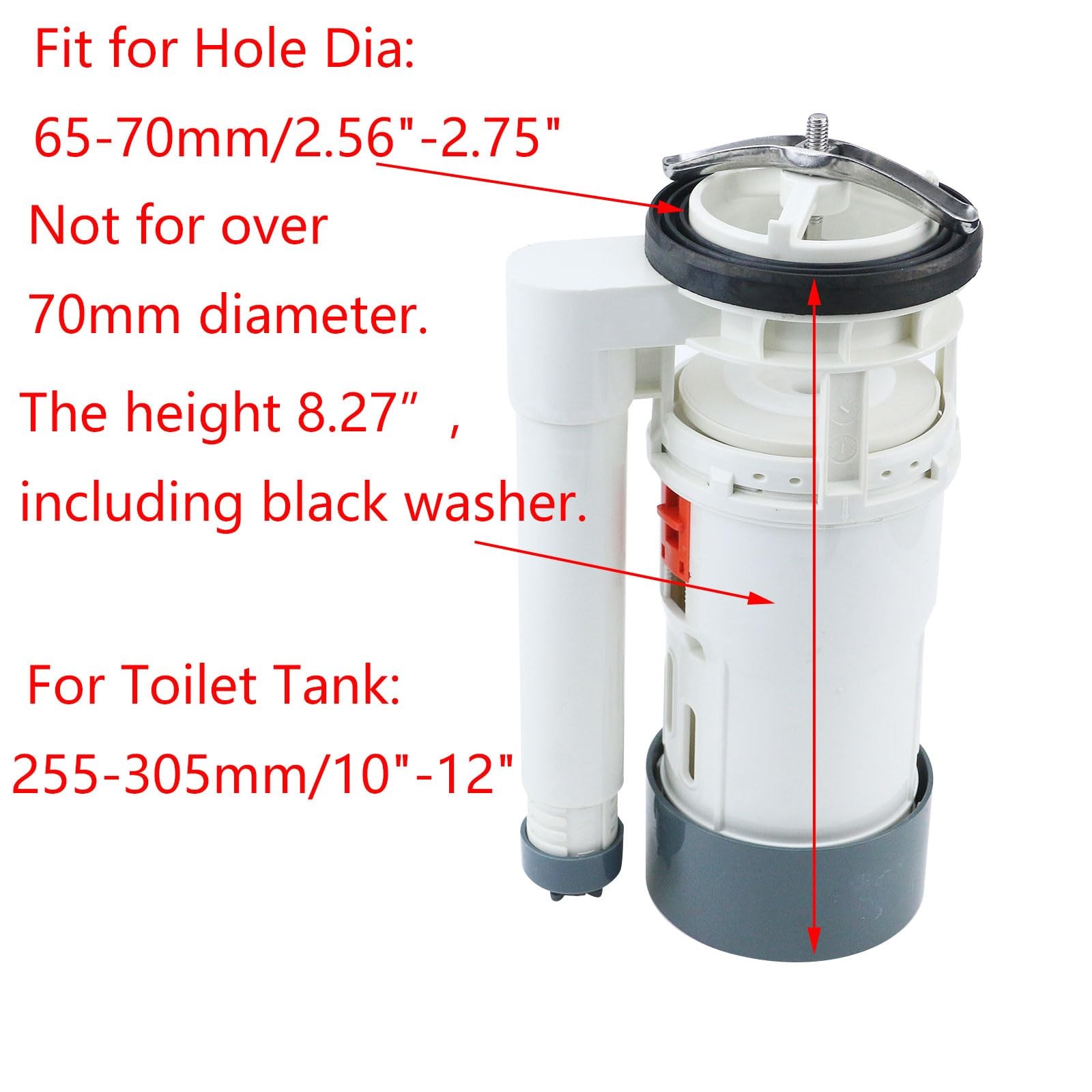 T Tulead Toilet Fill Valve, Dual Flush Valve, Push Button, Toilet Tank Parts …
