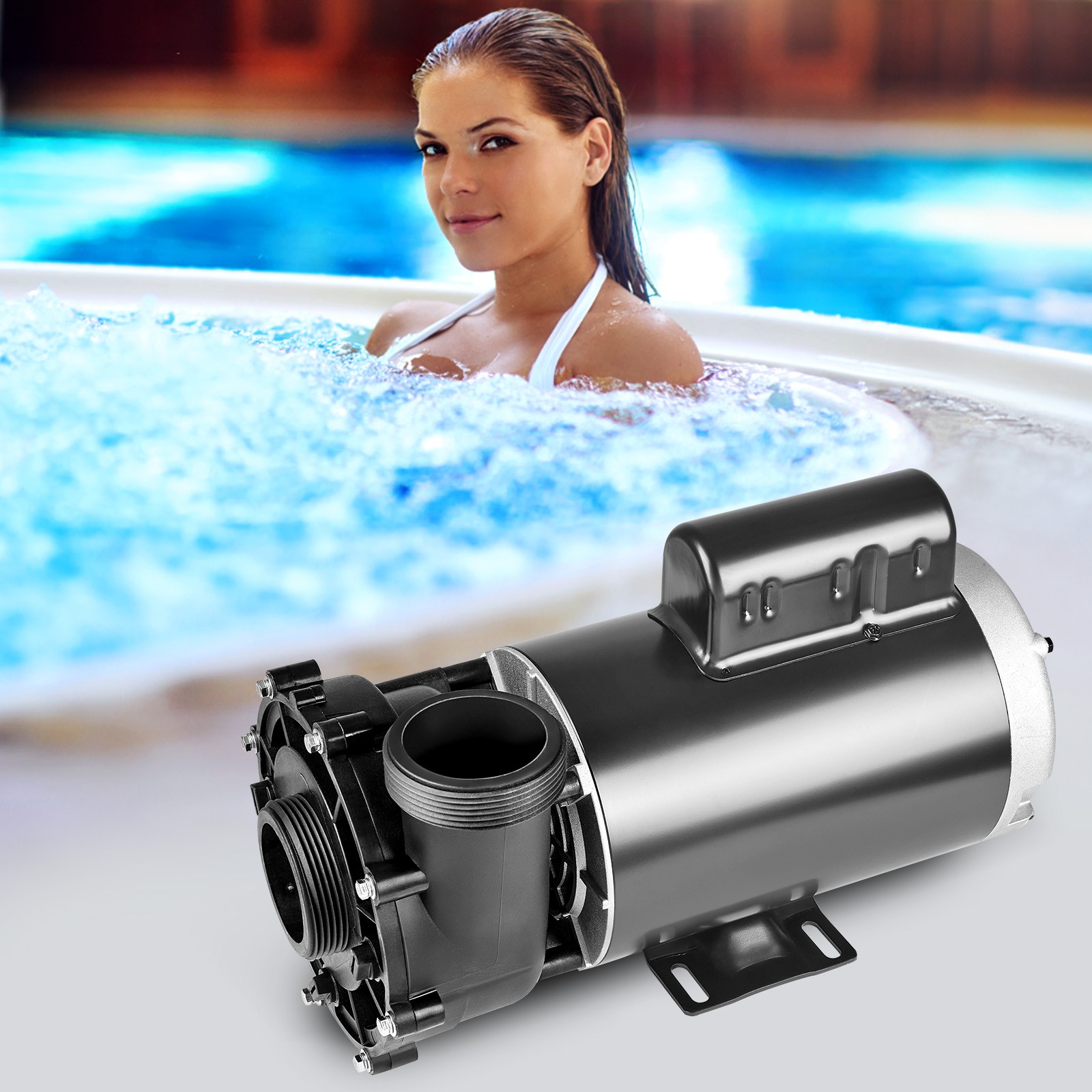 VEVOR 2 Speed SPA Pump 56-Frame Hot Tub Pump 3 HP/200 GPM or 0.4 HP/100 GPM