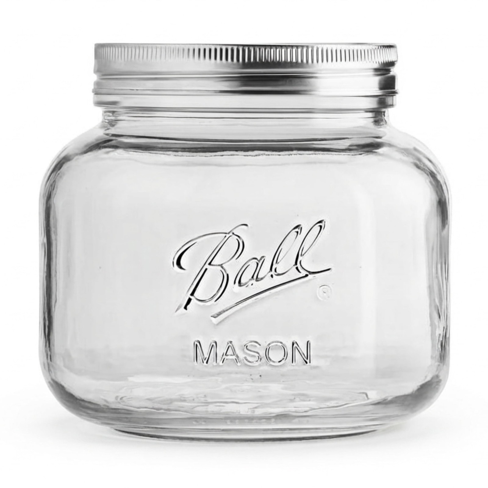 Ball Half Gallon Mason Jar with Stainless Steel Lid, Airtight Glass Storage