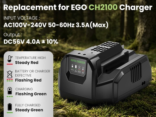 5.0Ah Lithium Battery / Charger For EGO Power+ 56V BA2800 BA2800T BA4200 BA1400