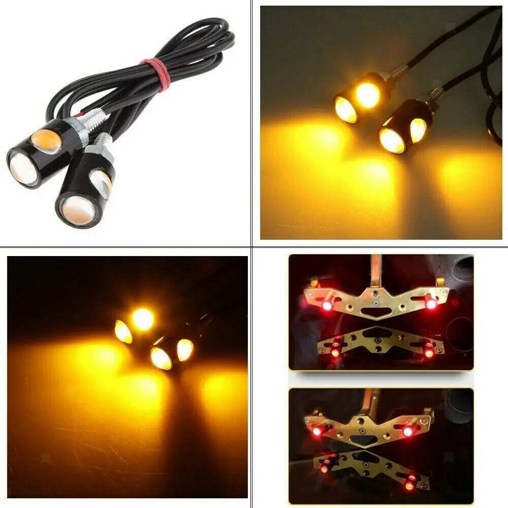 LED Eagle Eye Mini Motorcycle License Plate Light and Turn Signal Indicator
