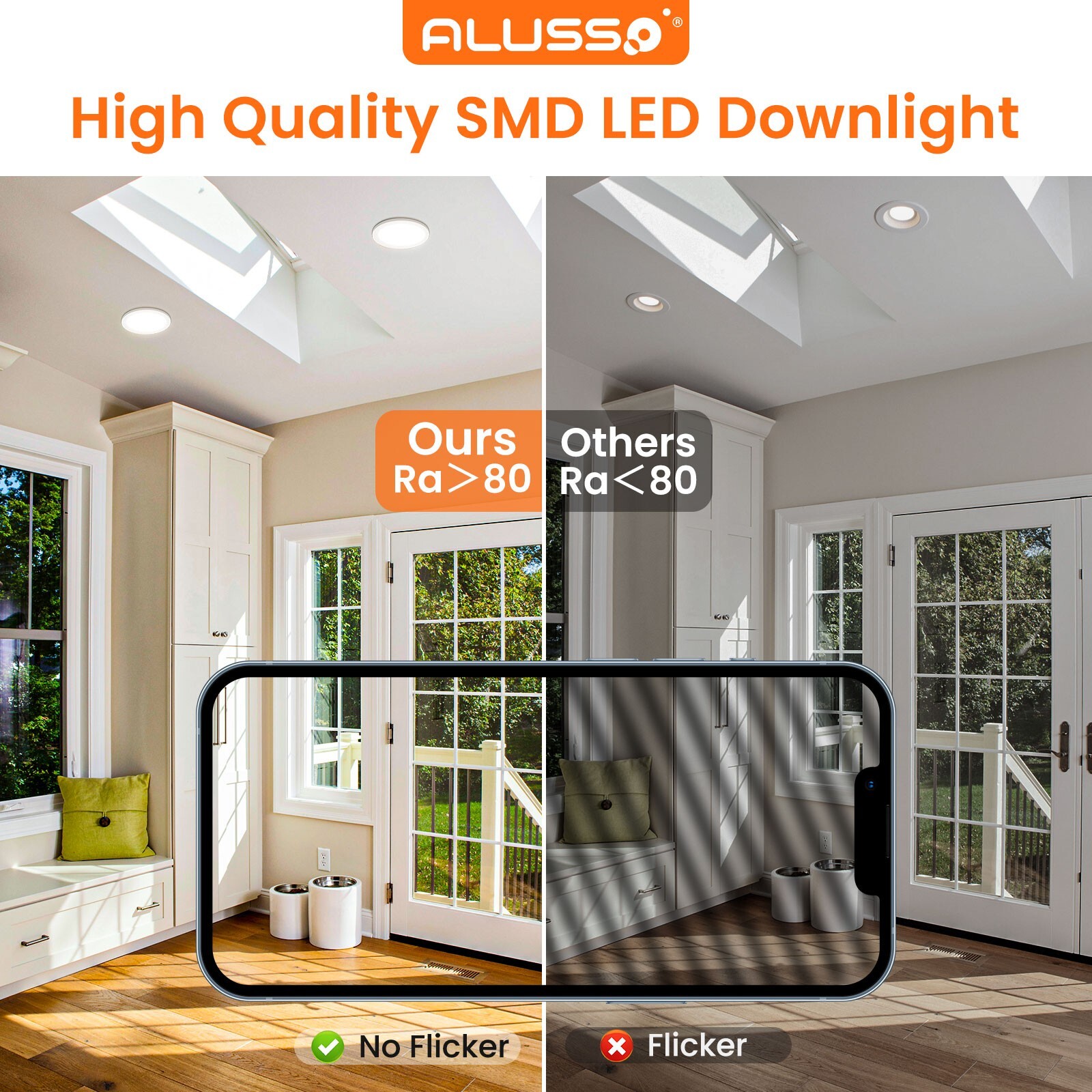 12 Pack 6 inch LED Can Recessed Lights 12W 1100LM 5CCT Selectable Dimmable White