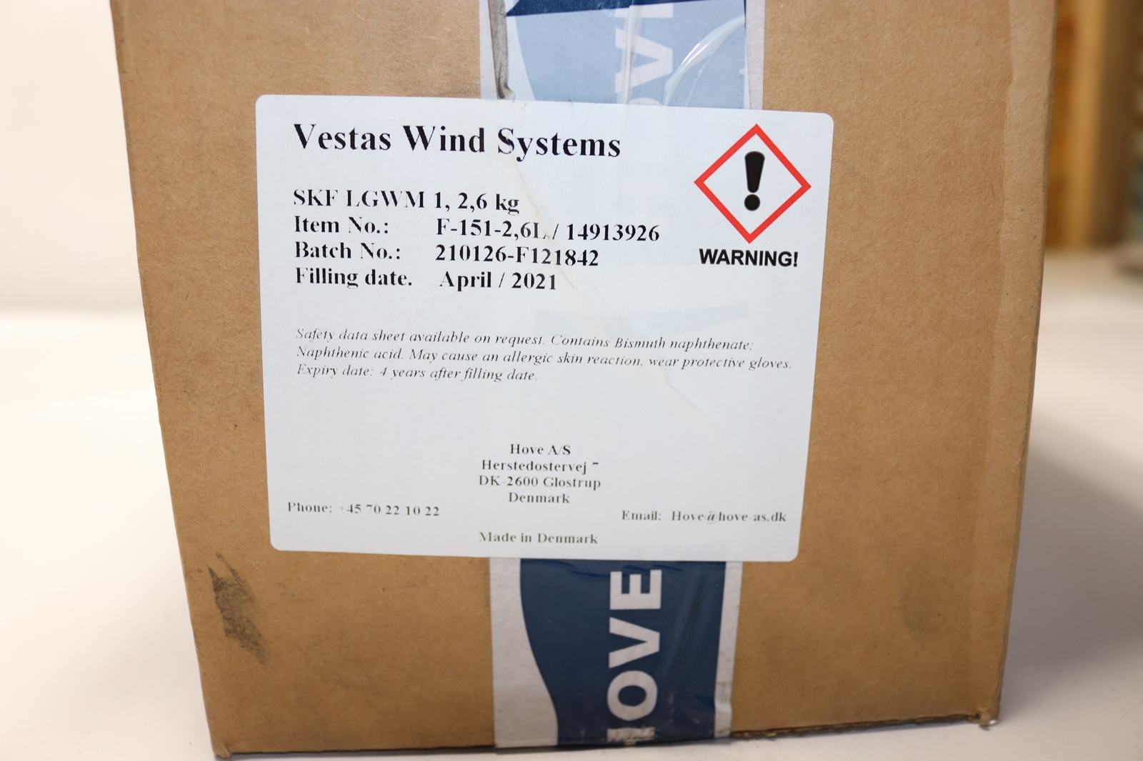 5.7LB 2.6kg Vestas SKF LGWM 1 Extreme Pressure Low Temp Bearing Grease F-151-2