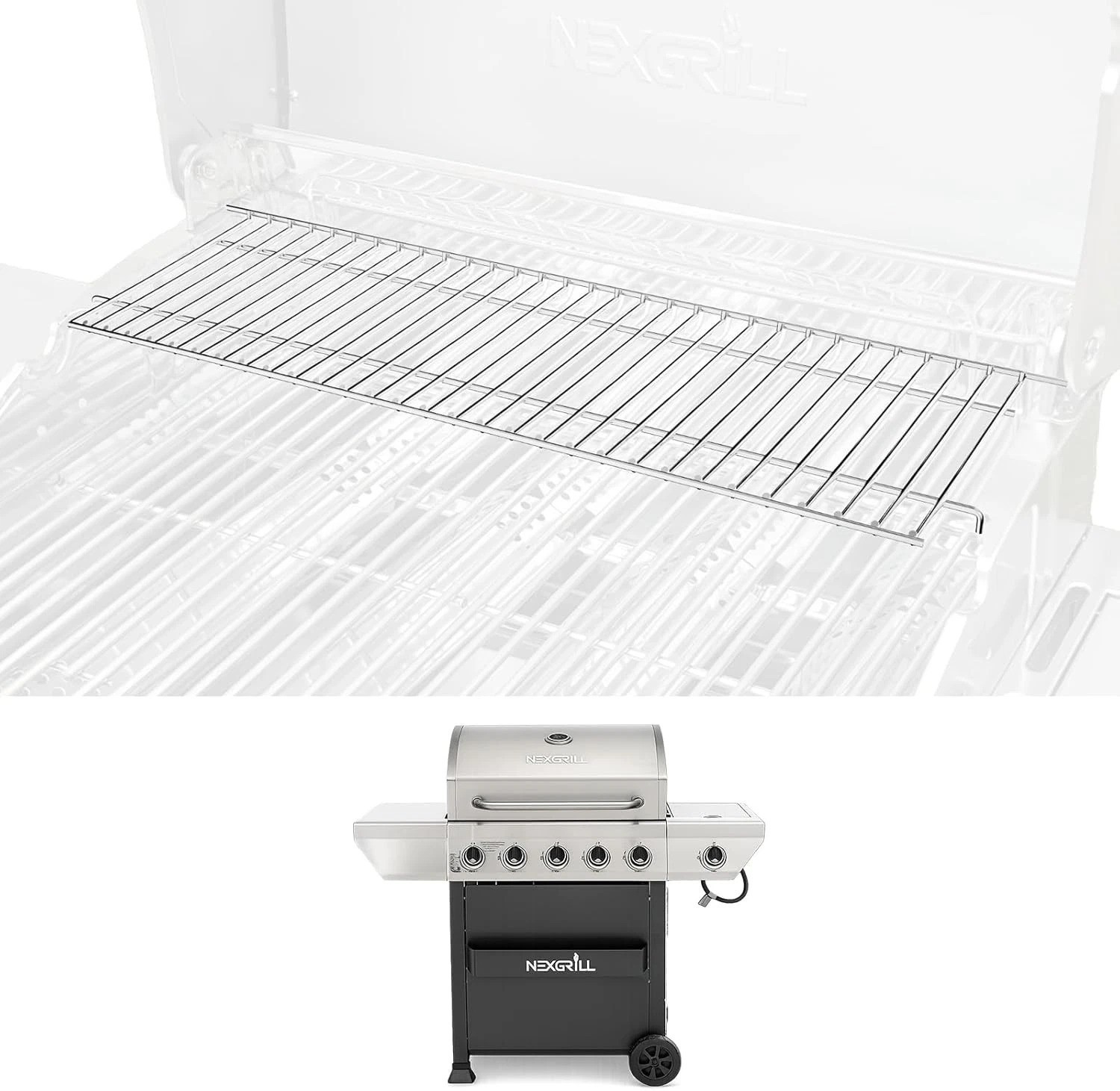 Nexgrill 720-0888S Warming Rack – Stainless Steel, Easy to Clean, 25.7″ x 7.2″