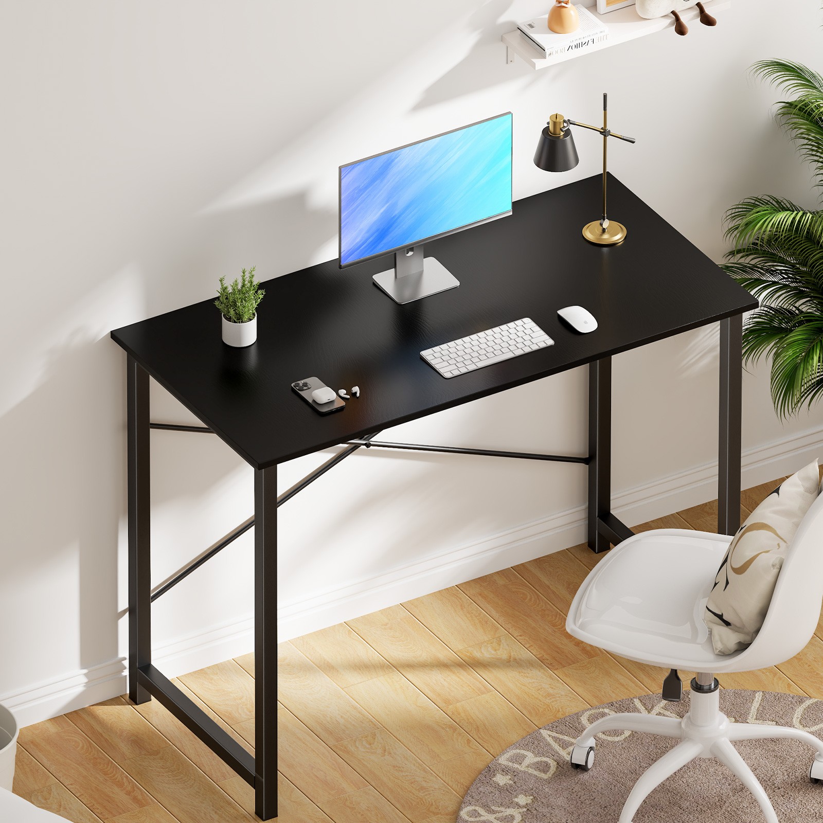 32″-63″ Simple Home Office Computer Desk Writing Work Study Table Storage Bag