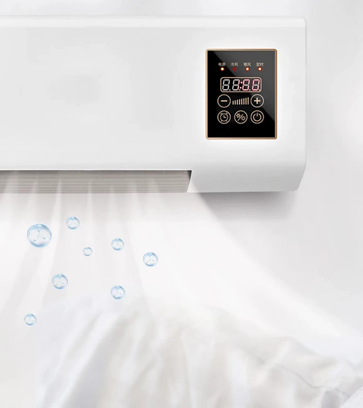 2 in 1 Portable Air Conditioning Cool Warm Dual Use Wall Mounted Heater 1800W