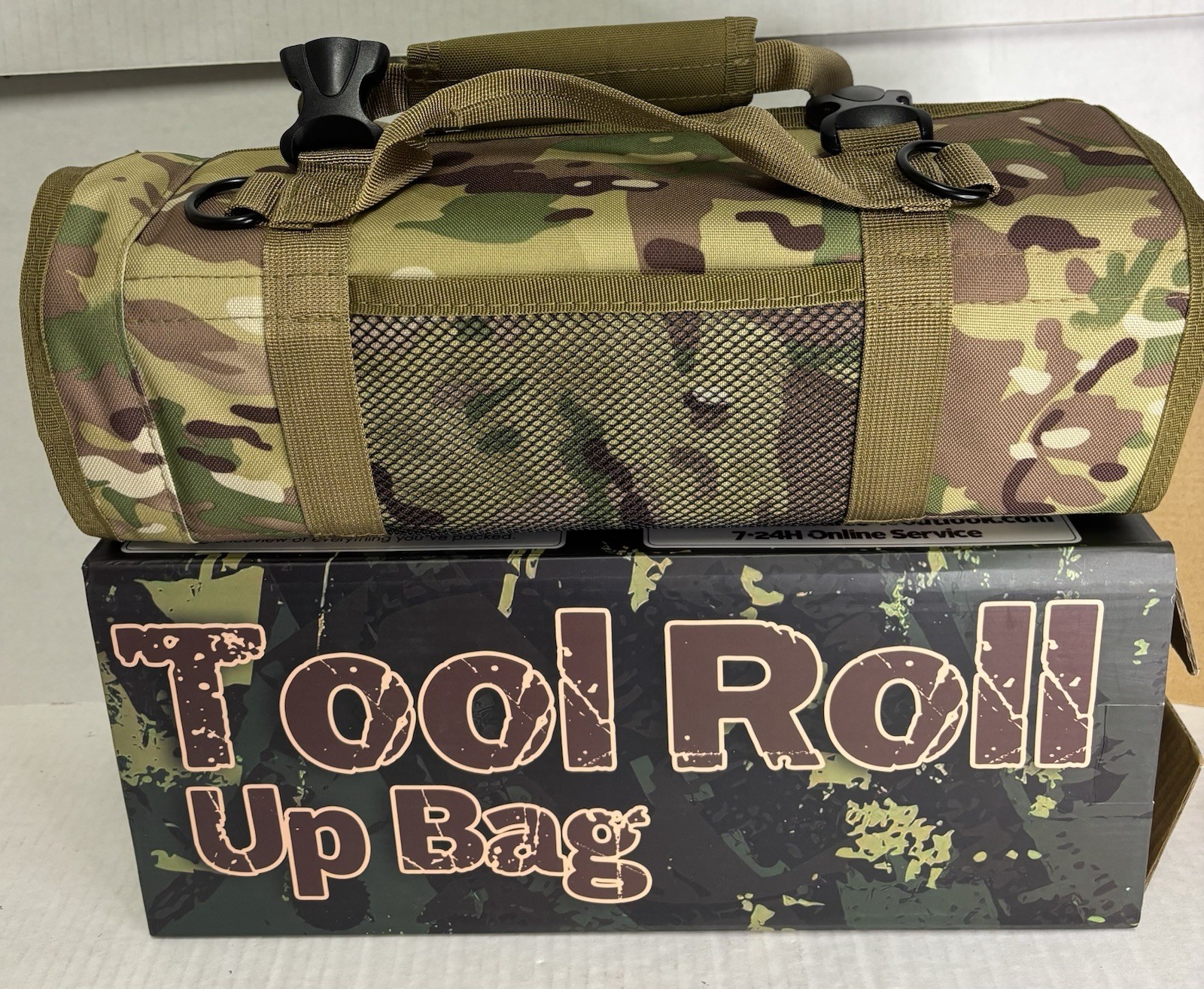 Roll Up Tool Bag Organizer With Kickstand – Compact Heavy Duty Motorcycle Too…