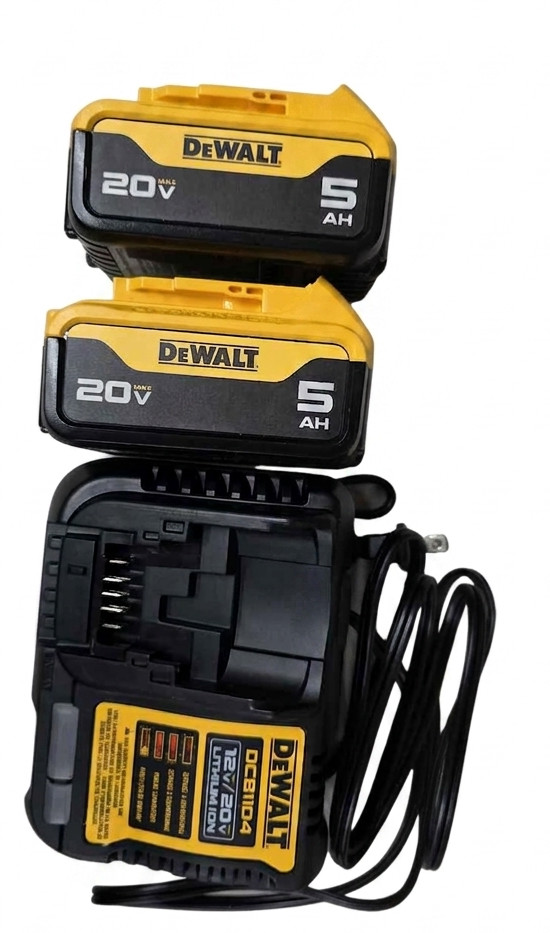 DEWALT 20V MAX Lithium-Ion Battery 2-Pack and Charger DCB205-2C