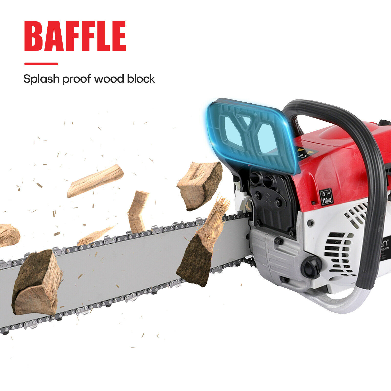 58CC 20/22″ Gasoline Powered Chainsaw Wood Cutting Engine Gas Crankcase Chainsaw