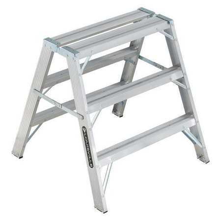 Louisville L-2032-03 Sawhorse Ladder,Aluminum,34-3/4 W,37 H