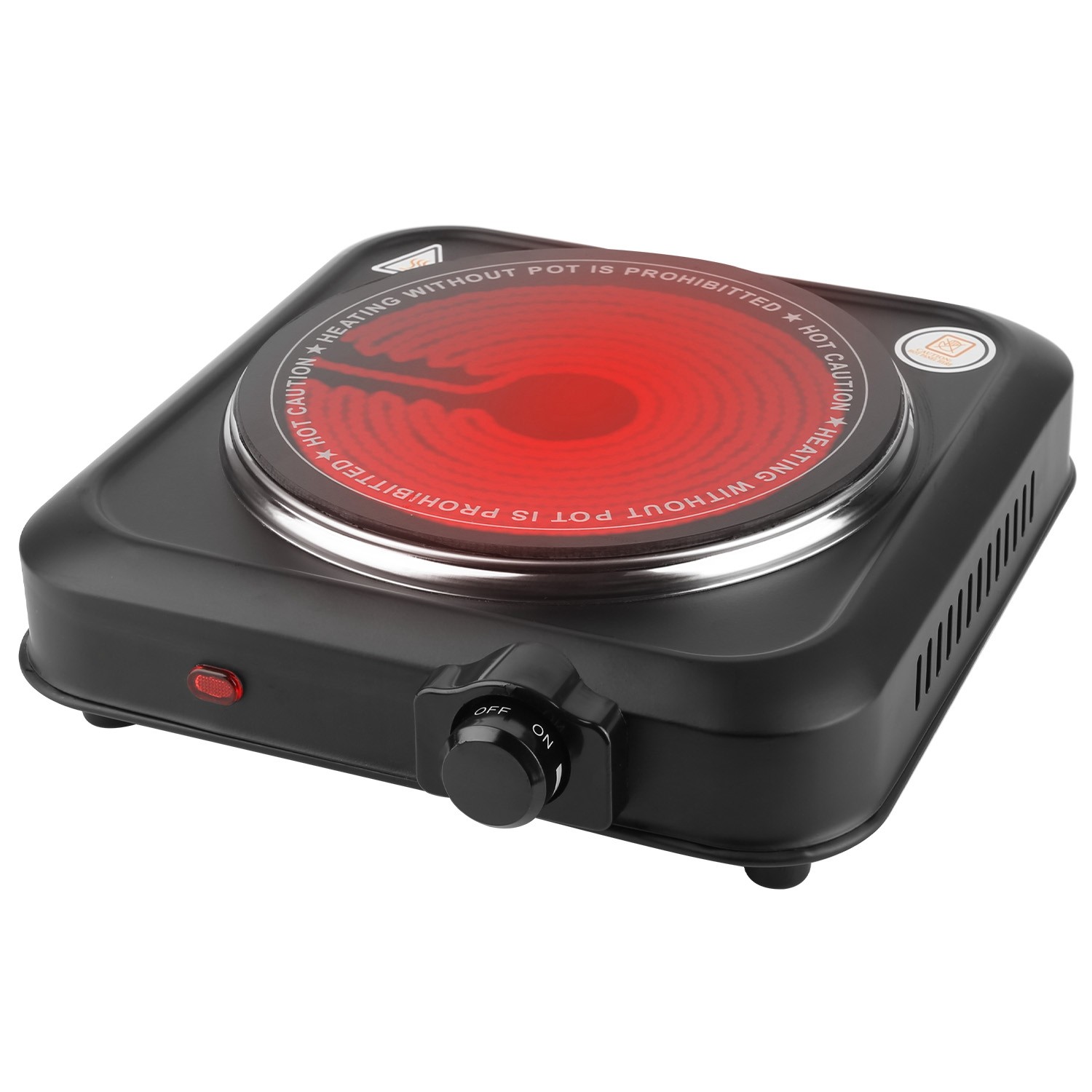 Adjustable Temperature Electric Burner Countertop Hot Plate Cooktop Stove