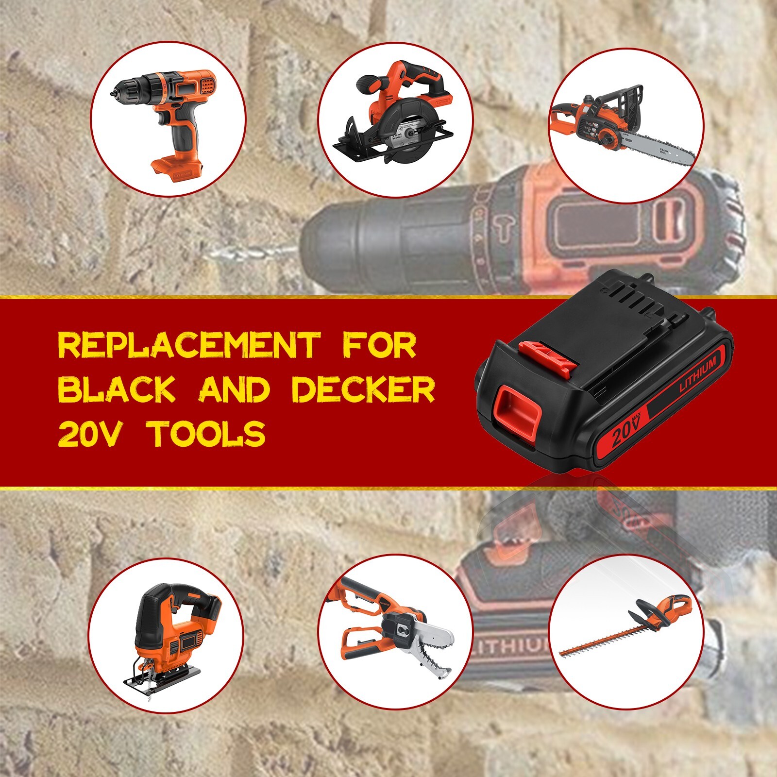 2PACK For BLACK DECKER 20V MAX* 2.0 Ah Lithium Battery Pack – LBXR2020-OPE