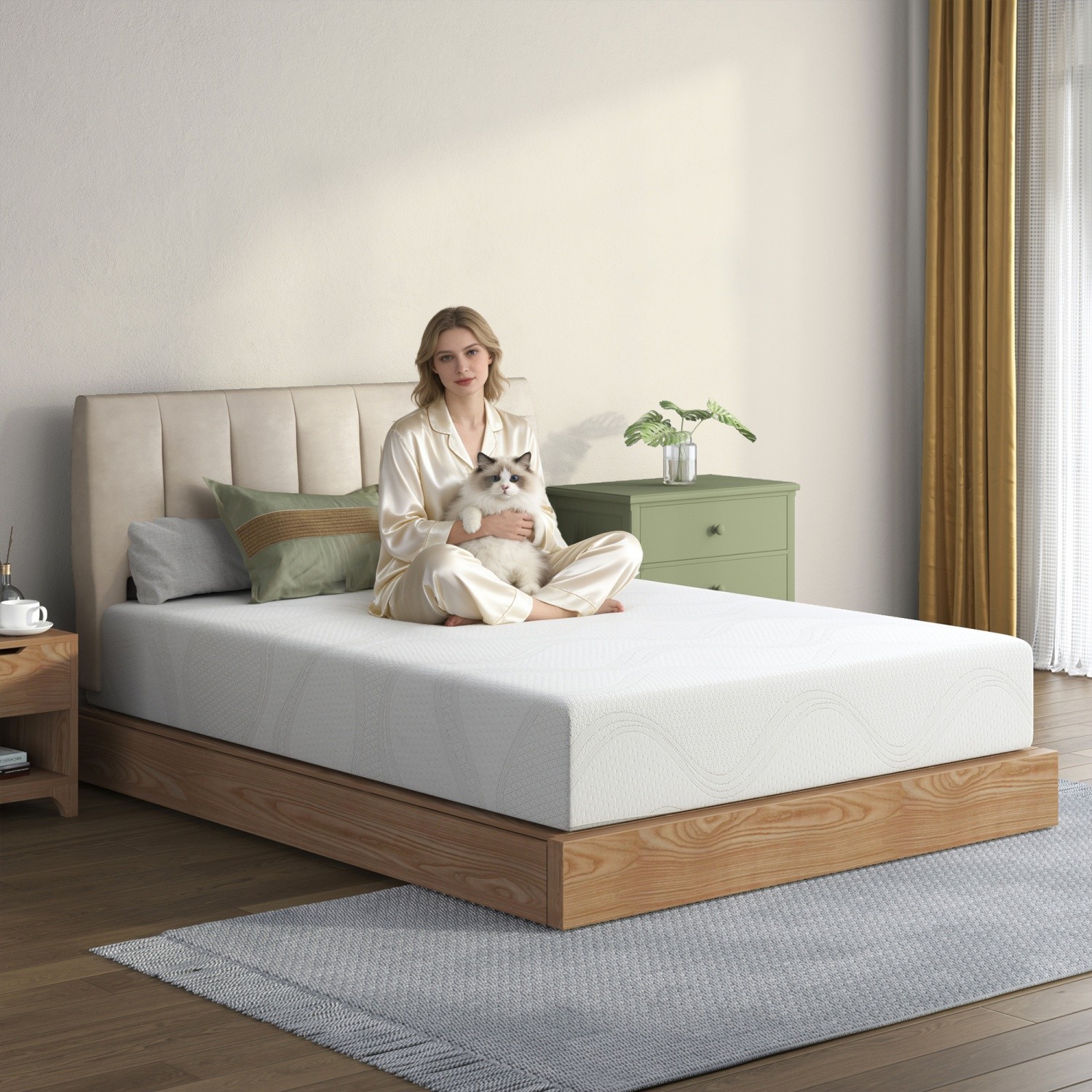 12″ Twin/Full/Queen/King Memory Foam Mattress Plush with Cooling Gel CertiPUR-US