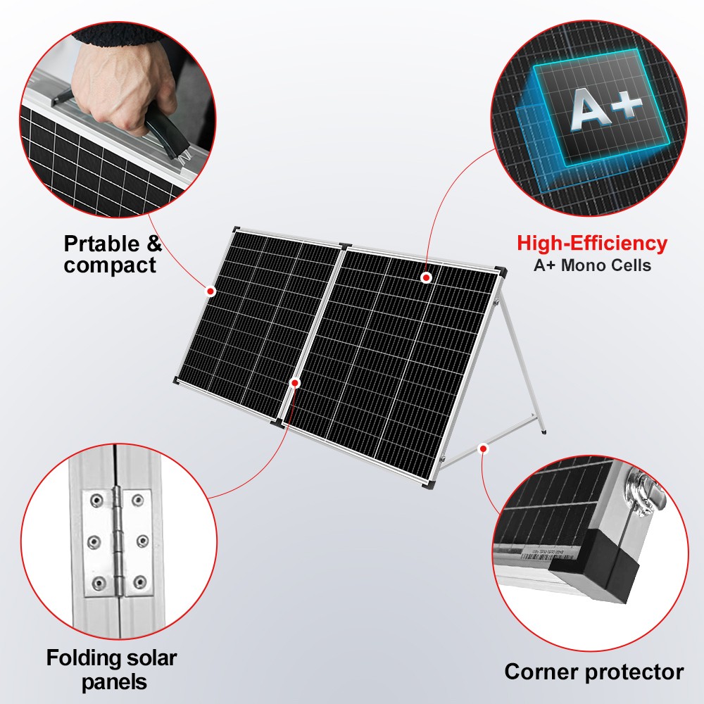 Dokio 200W 18V Mono Efficiency Solar Panel for Off-Grid Power/RV/Boat/Battery