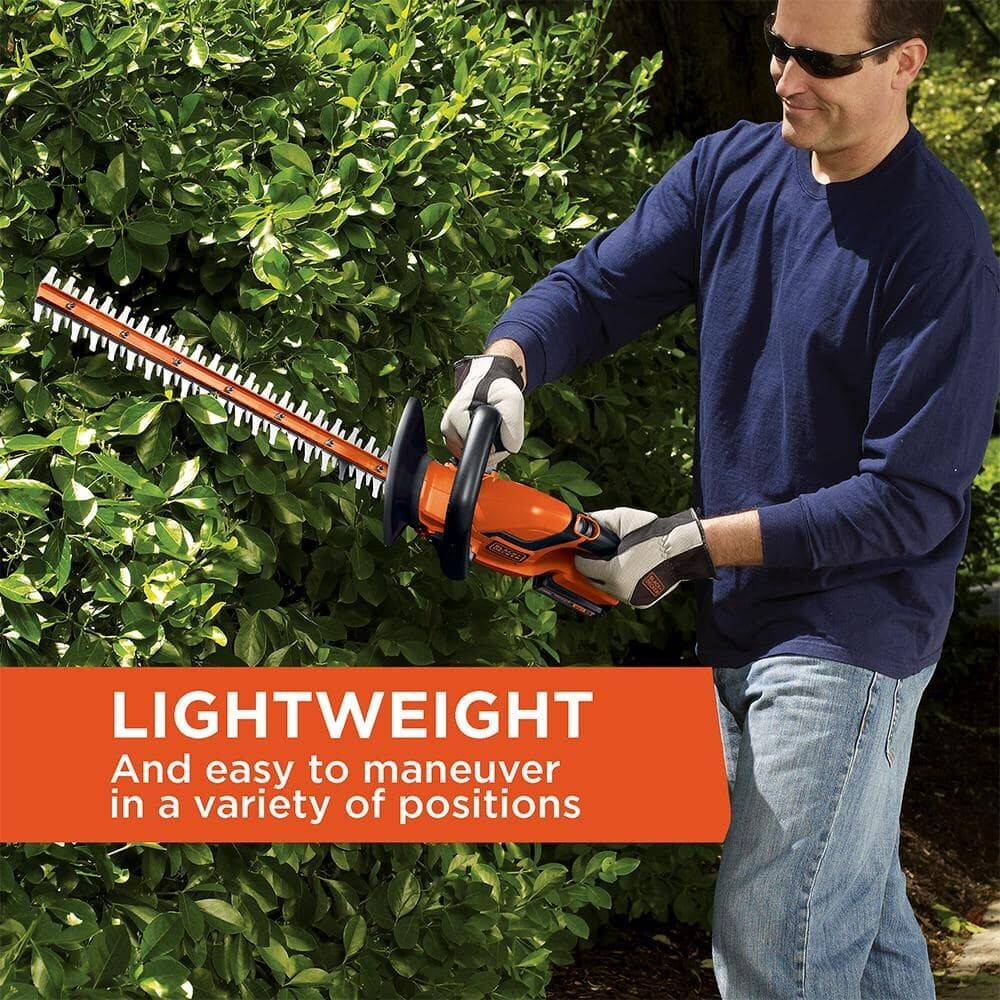 BLACK+DECKER 20V MAX* Cordless Hedge Trimmer, 22-Inch – LHT2220
