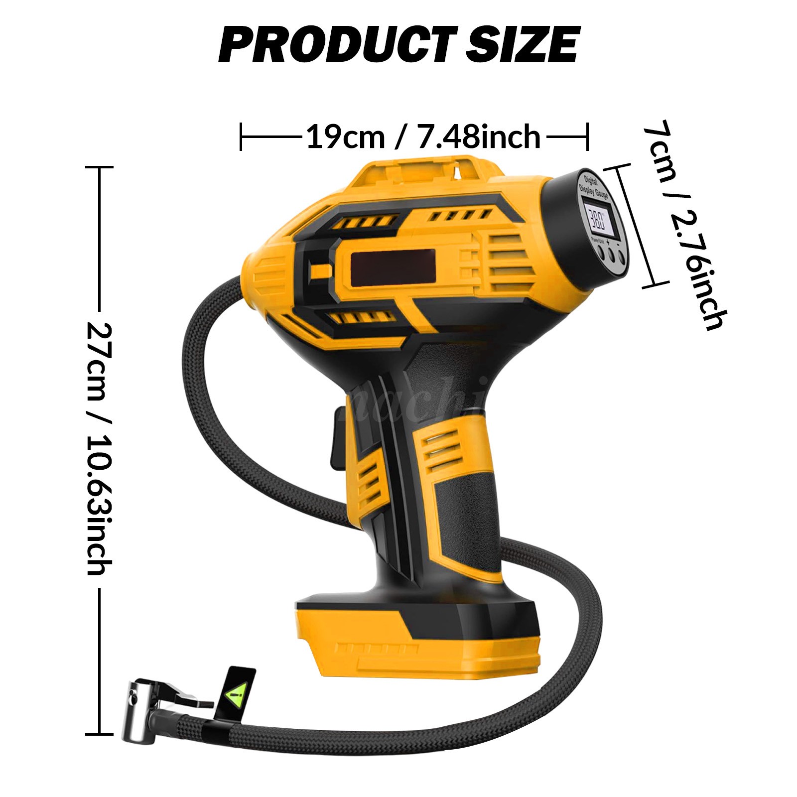 Car Air Tire Pump Inflator Compressor LED Digital Electric Portable 980kPa 20V