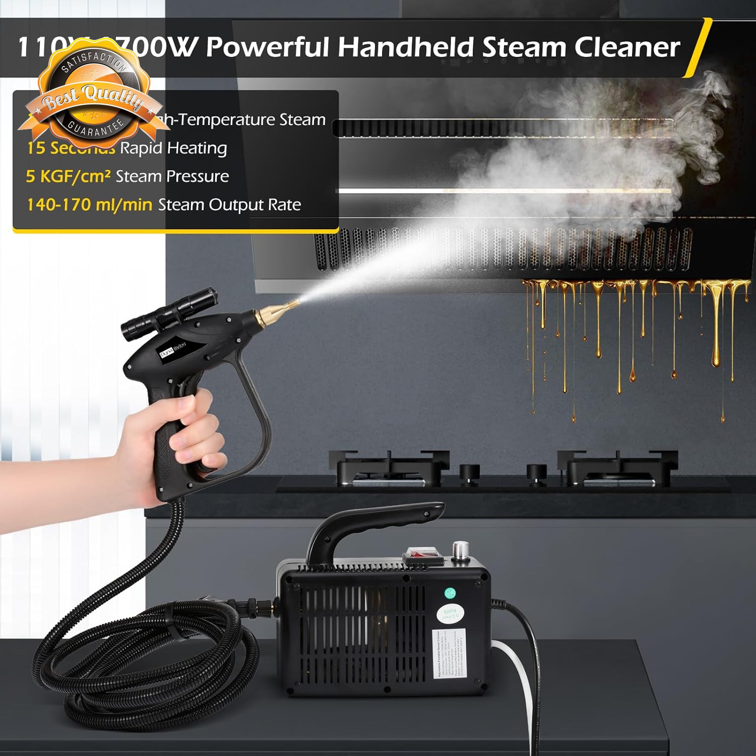 Handheld Steamer for Cleaning 1700W Car Engine Steam Cleaner | High Pressure Ste