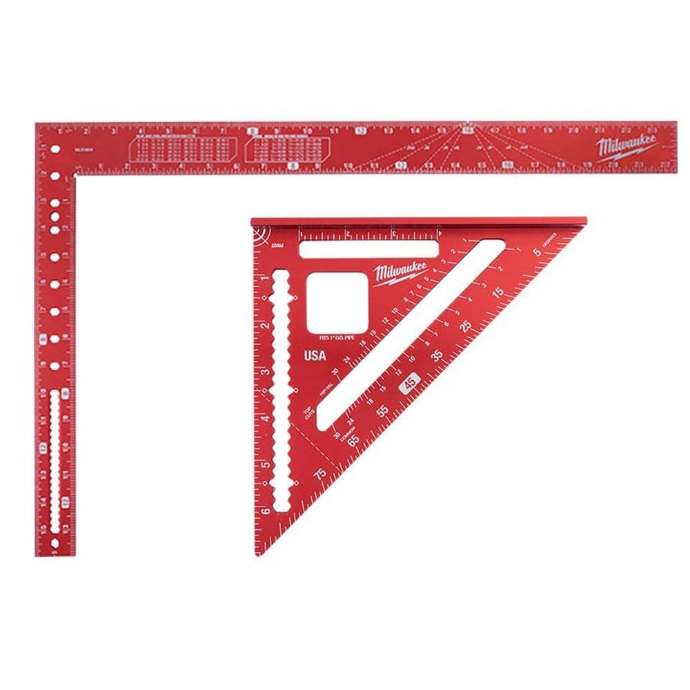Milwaukee 16 in. x 24 in. Aluminum Framing Square with 7 in. Rafter Square