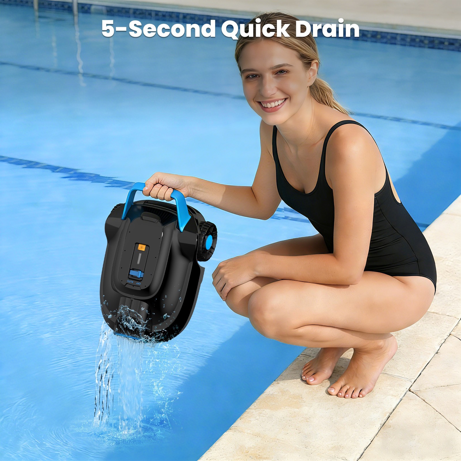AIRROBO CP02 Automatic Robot Pool Vacuum Cleaner Swimming Pool Cleaners 120Min