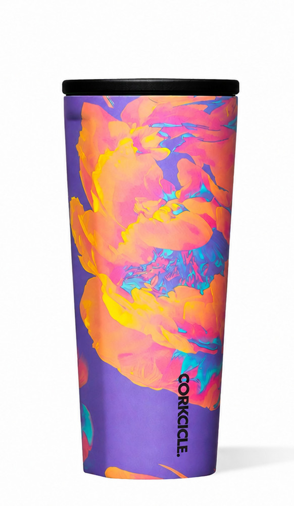 NEW Corkcicle Cold Cup 24 oz Insulated Tumbler Super Bloom 12-Hrs Cold Free Ship