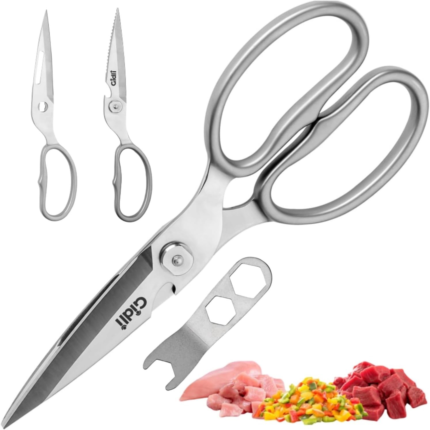 PREMIUM KITCHEN SCISSORS LIFETIME REPLACEMENT WARRANTY HEAVY DUTY KITCHEN SHEARS