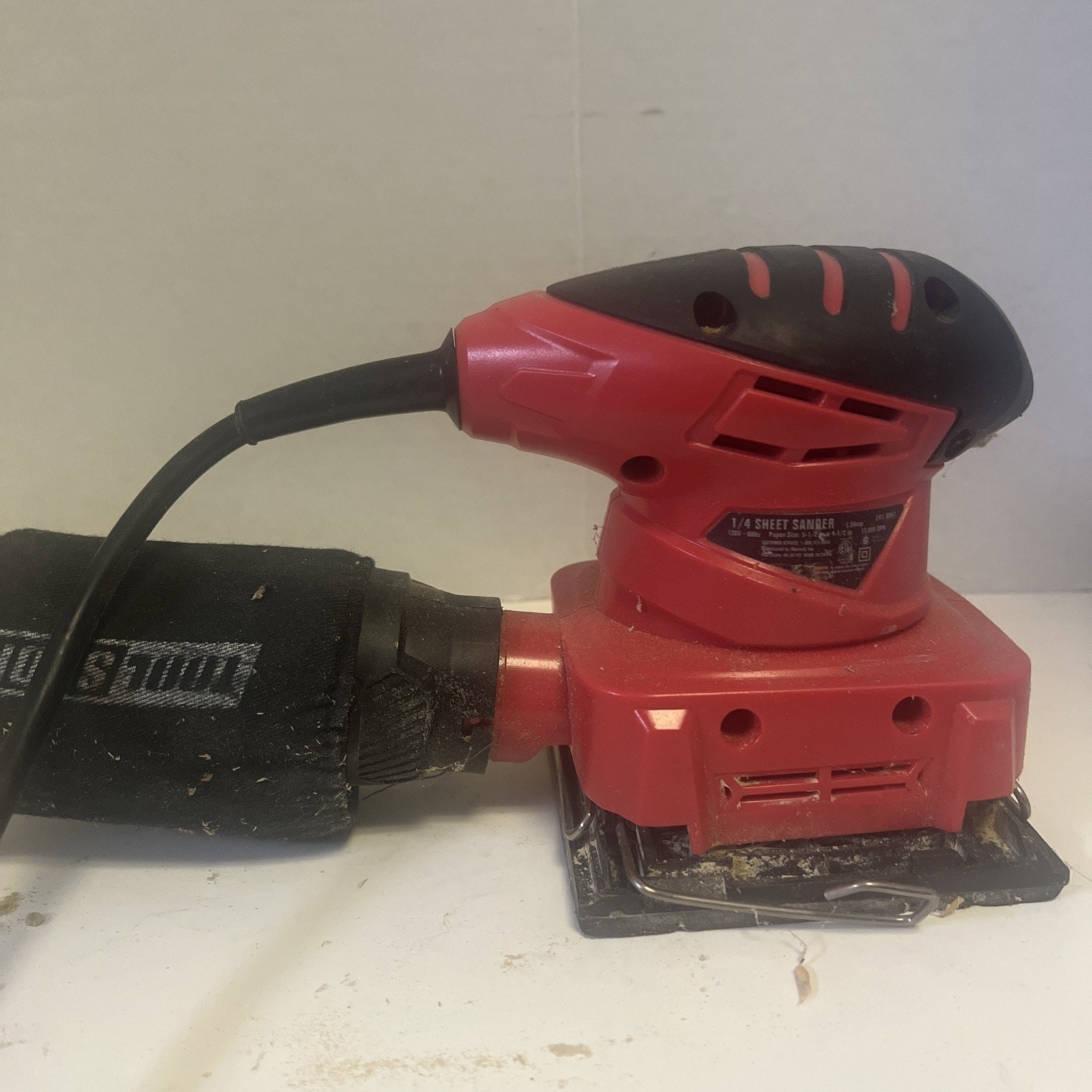 Tool Shop 1/4 Sheet Sander 1.5 Amp 13,000 OPM Hand Sander