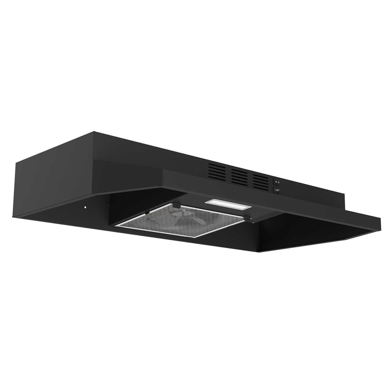 30 inch Under Cabinet Range Hood 230CFM Ducted/Ductless Black Painted w/LED New