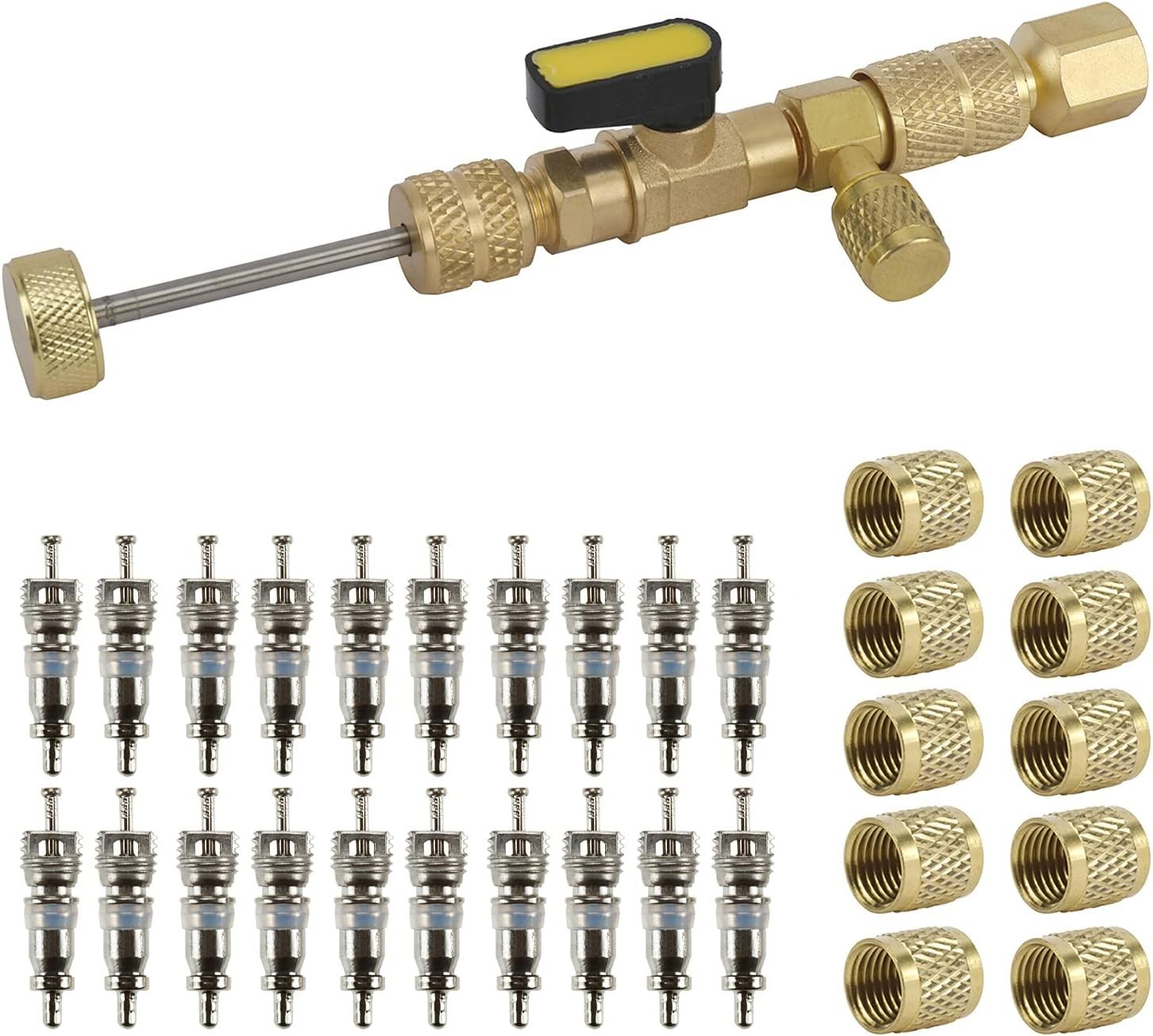 R22 R410A A/C Valve Core Removal Tool, Dual Size SAE 1/4 & 5/16 Port, with R410