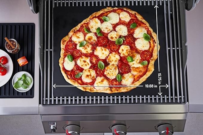 (2)BBQ Reusable Mat-100% Non-Stick, Easy to Clean Grilling Sheet for Smokers,