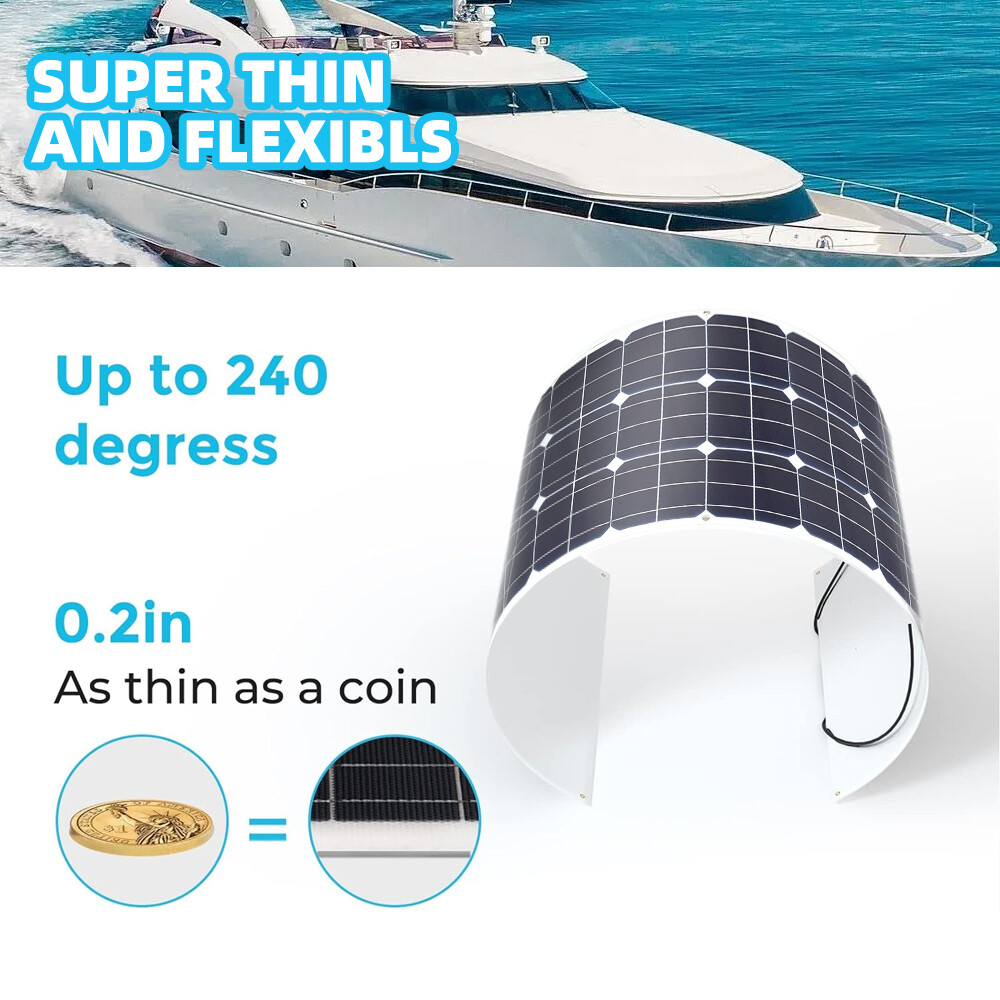 300W Watt Flexible Solar Panel Portable Mono RV Camping Battery Charge Boat 12V