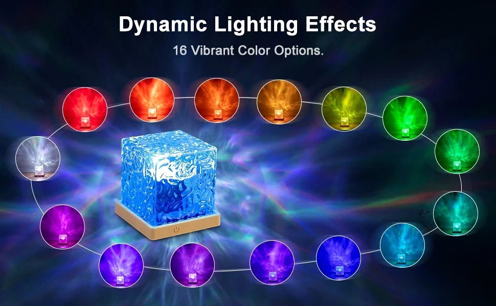 Northern Lights Projector Galaxy Lamp 16 Color LED Mood Light Remote Ocean Wave
