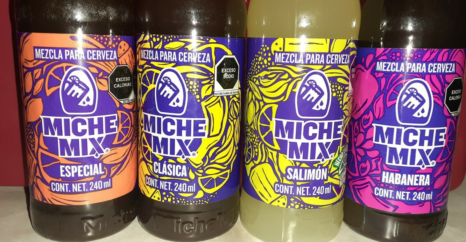 MICHE MIX Authentic Mexican Michelada~Mix For Beer 8.11oz(240ml)4Bottles