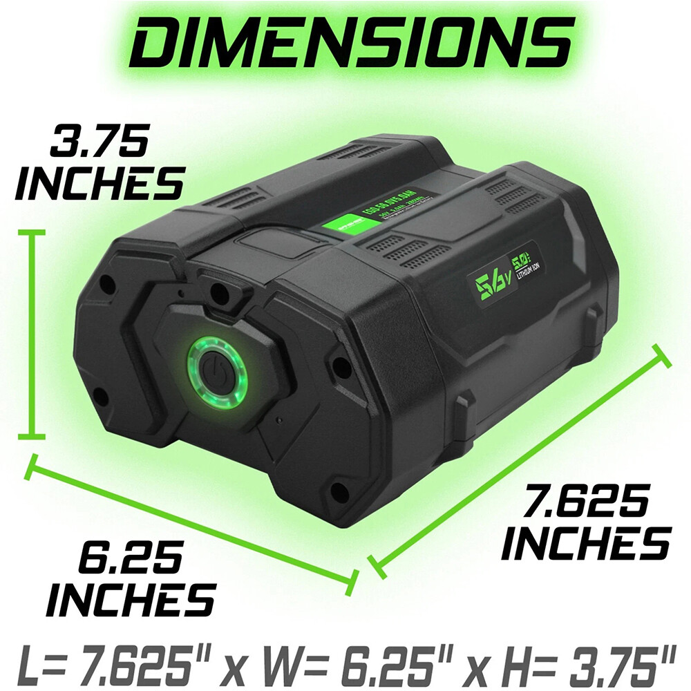 56V 7500mAh Replacement Lithium-ion Battery For EGO 56V BA1400T BA4200 BA2800