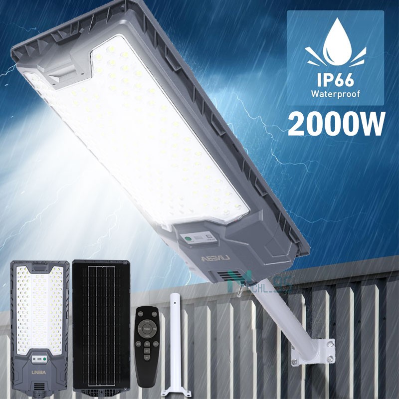 LED 2000W Commercial Solar Street Lights Outdoor Dusk to Dawn parking lot light