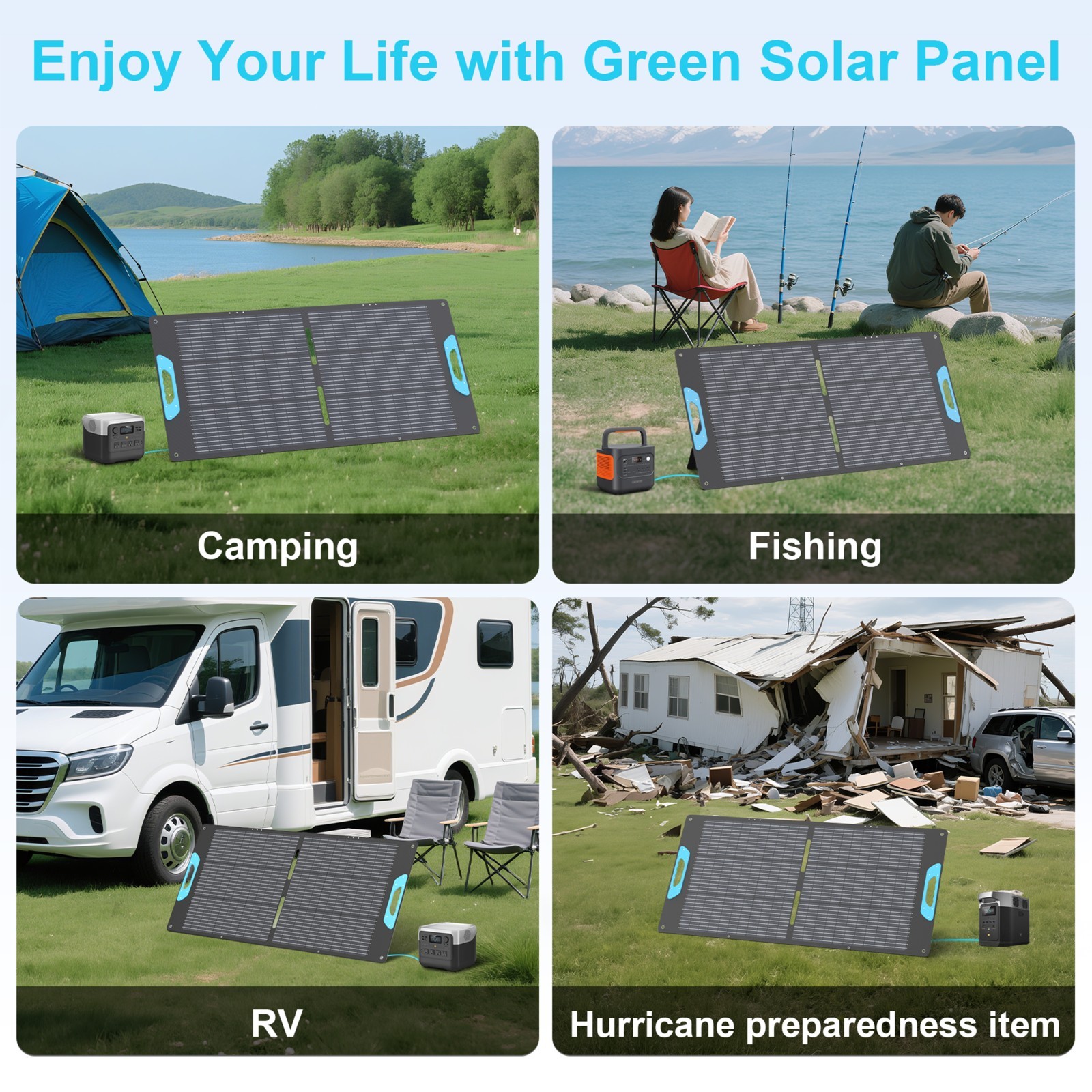 Solar Panel 110W for BLUETTI Elite 100 V2 1024Wh 1800W Portable Power Station