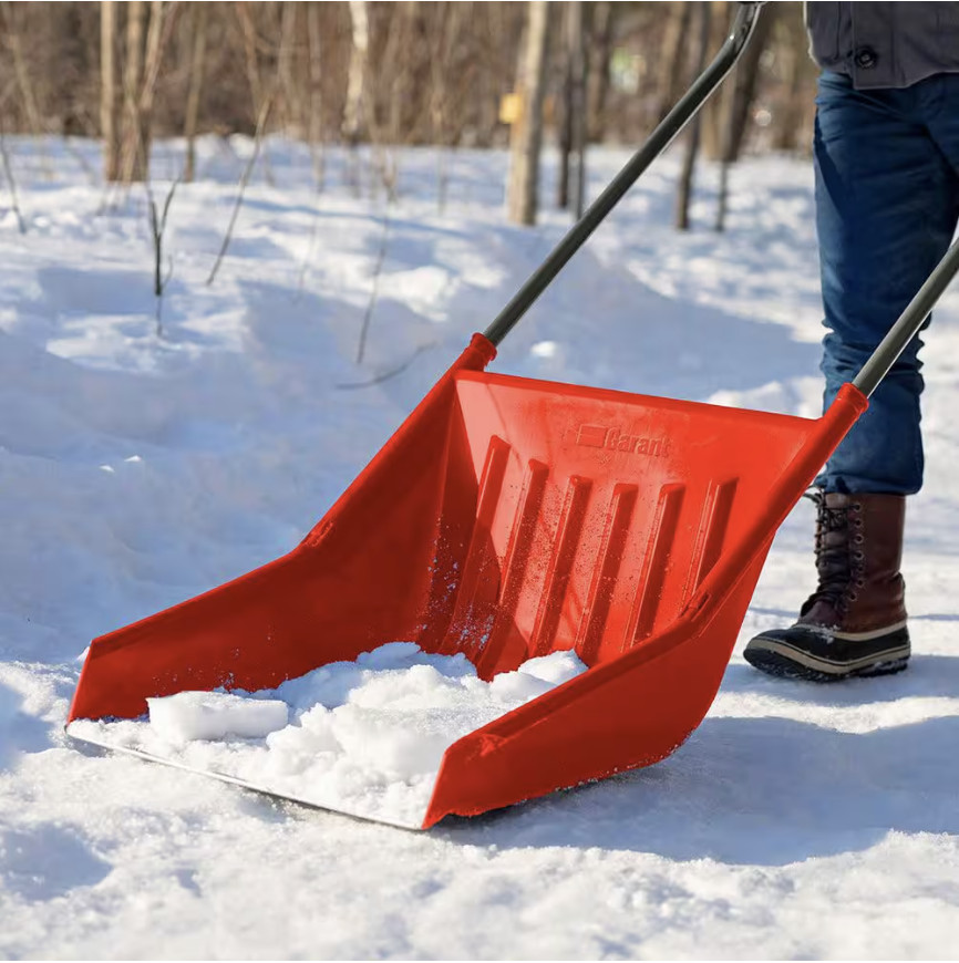NEW Sleigh Shovel 24in Large High Capacity Poly Blade Ergonomic Handle Move Snow