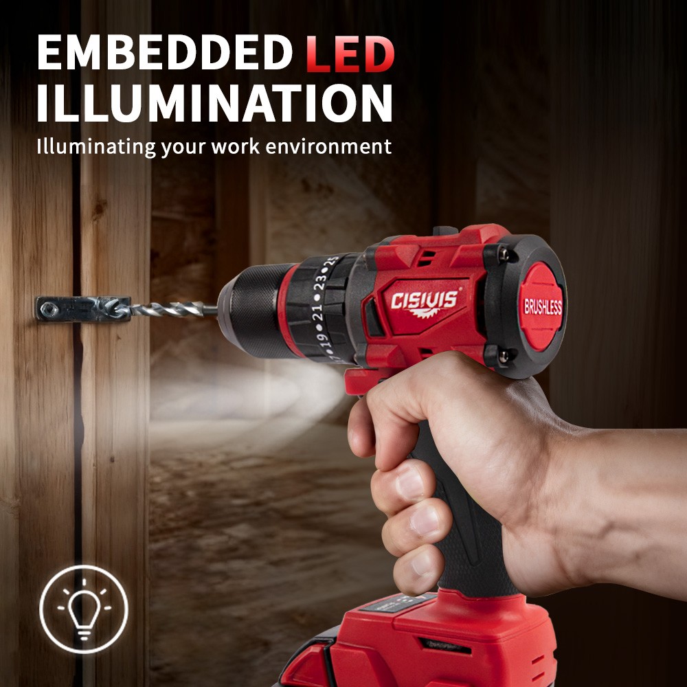 18V Cordless Brushless Drill Driver Kit with Battery & Charger For Milwaukee M18