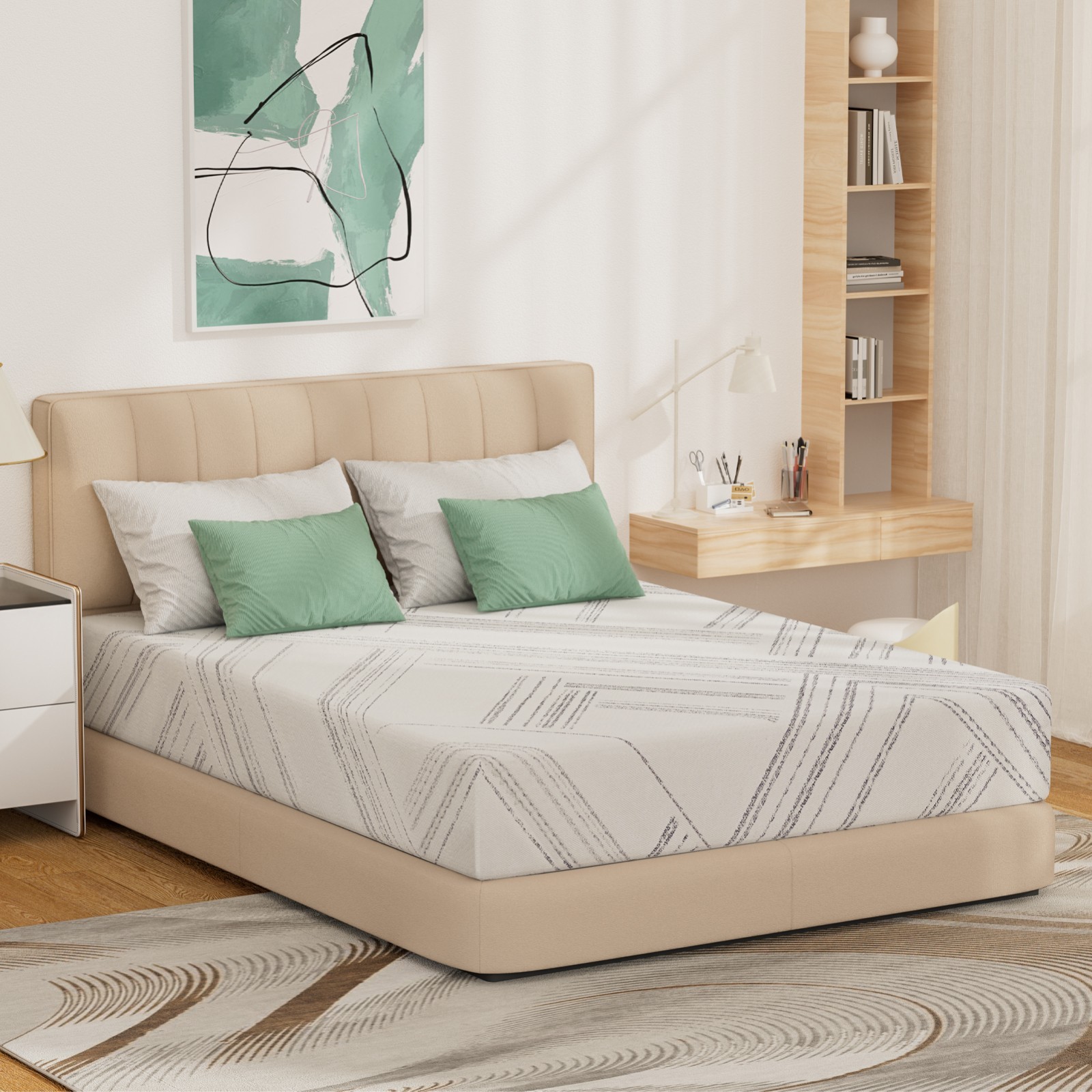 10″ Full Queen Memory Foam Mattress Medium Firm CertiPUR-US Certified in a Box