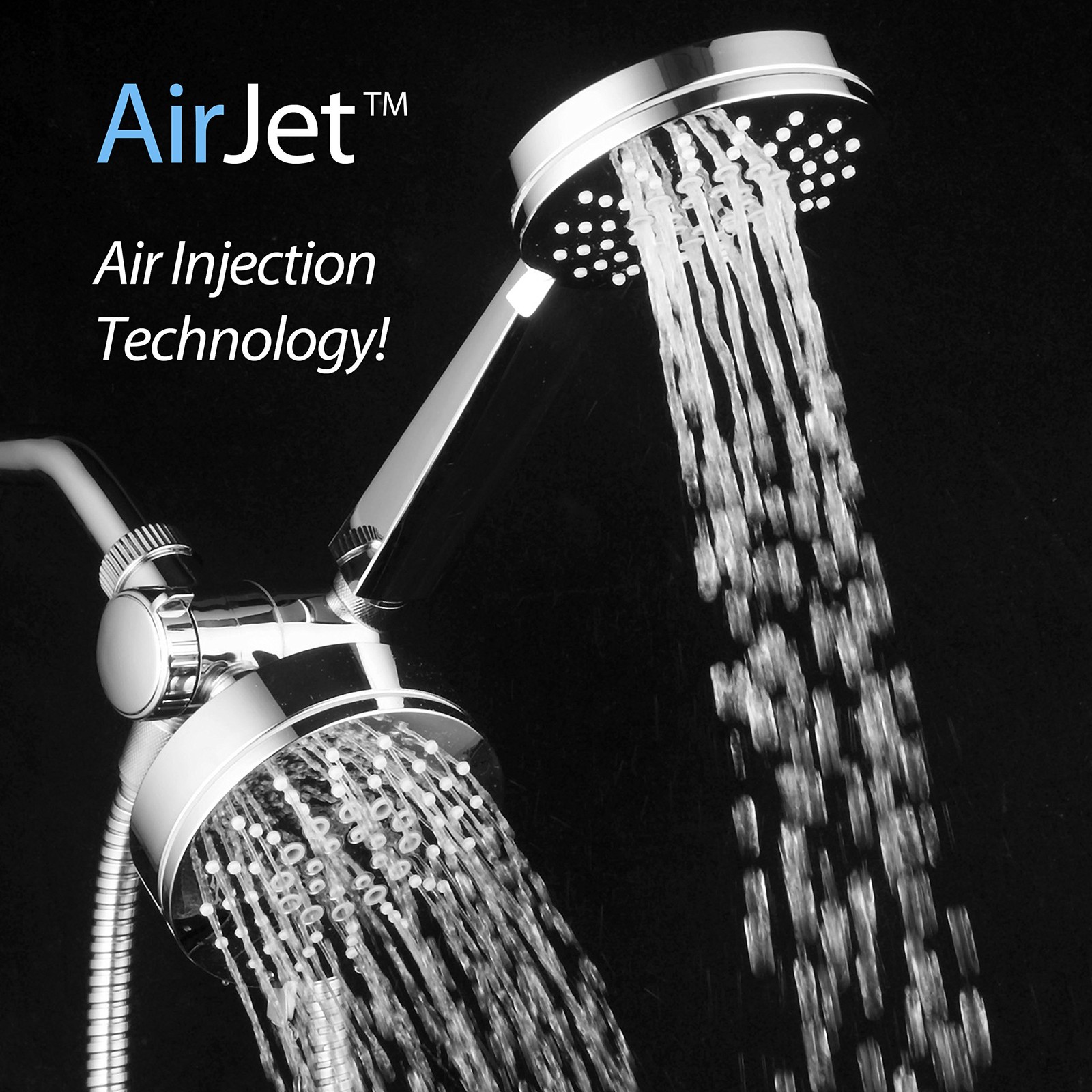 AirJet-500 3-in-1 High Pressure 34-setting Luxury Shower Combo with