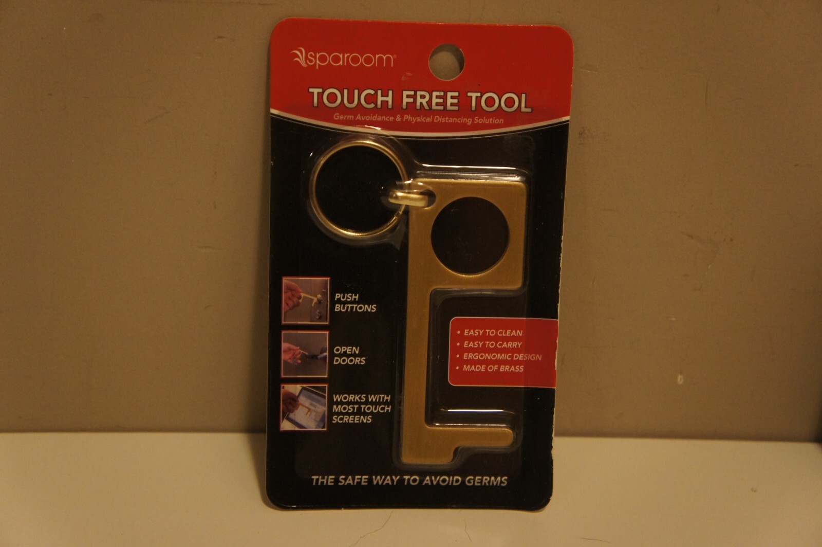 4 Sparoom Touch Free Tool Avoid touching dirty surfaces brass easy to clean