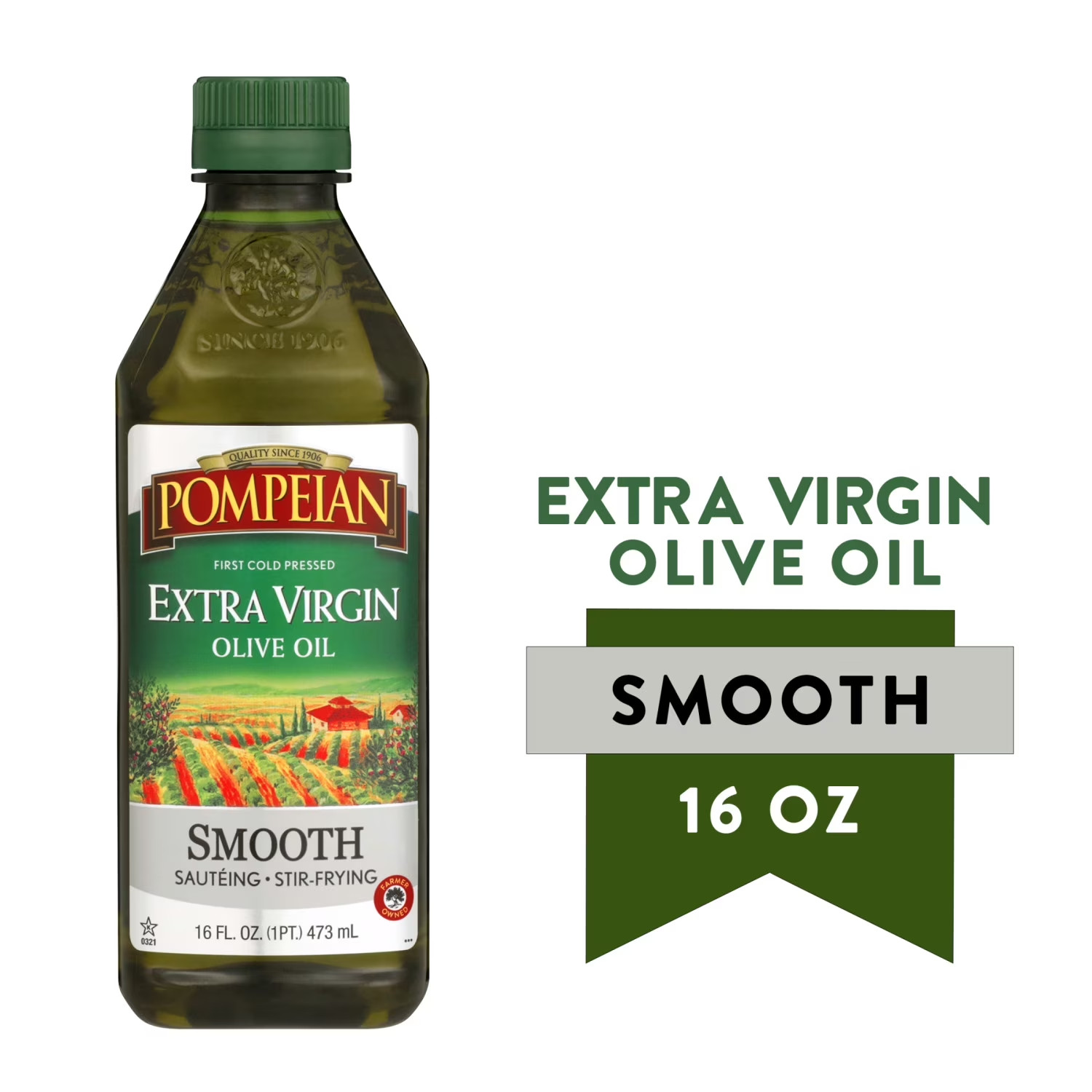 Pompeian Smooth Extra Virgin Olive Oil – 16 fl oz