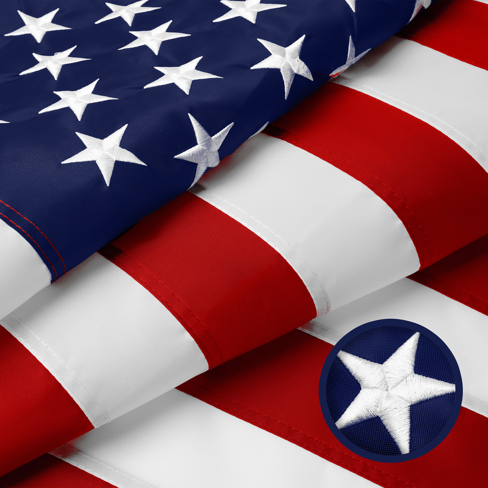 American Flag 3×5 Ft, Made From 210D Polyester, Embroidered Stars, Sewn Stripes