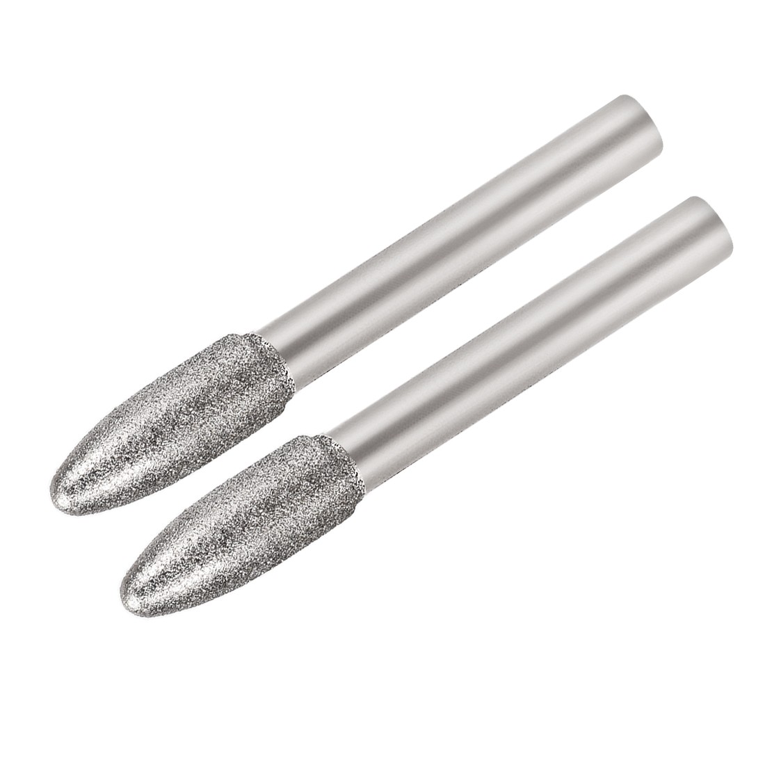 Diamond Burrs for Carving Rotary Tool 1/4-Inch Shank 8mm Tapered 150 Grit 2 Pcs