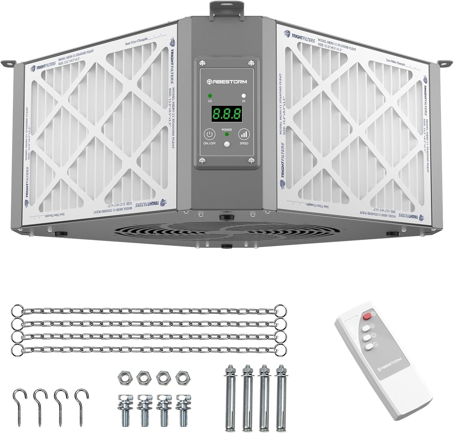 Abestorm DecDust 1350IG 360° Intake Air Filtr System Ionizer Shop Dust Collector