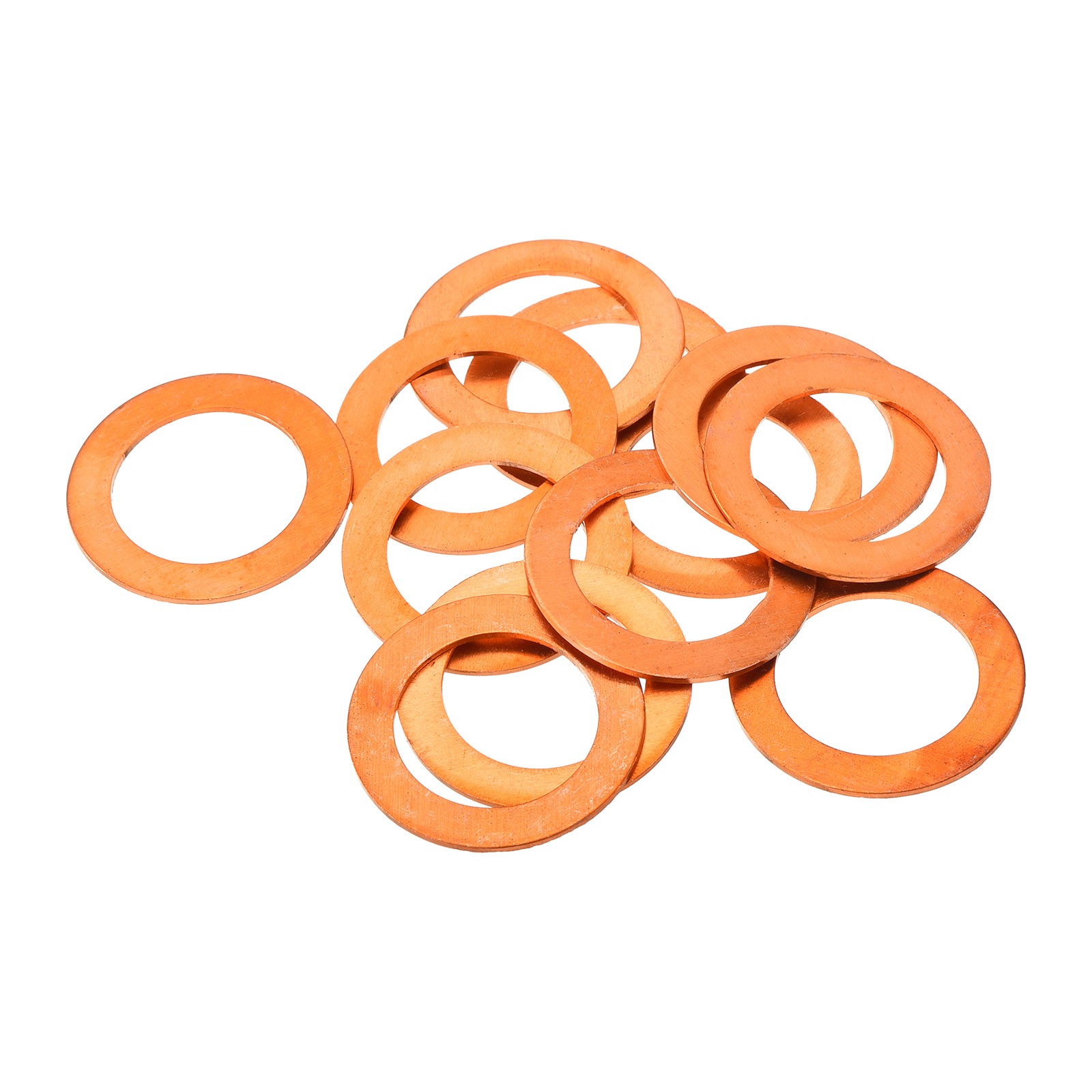 12 Pcs Flat Copper Washers 20x30x1mm Copper Flat Sealing Ring Washers